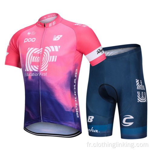 Chemise de vélo de route de vélo de montagne à manches courtes